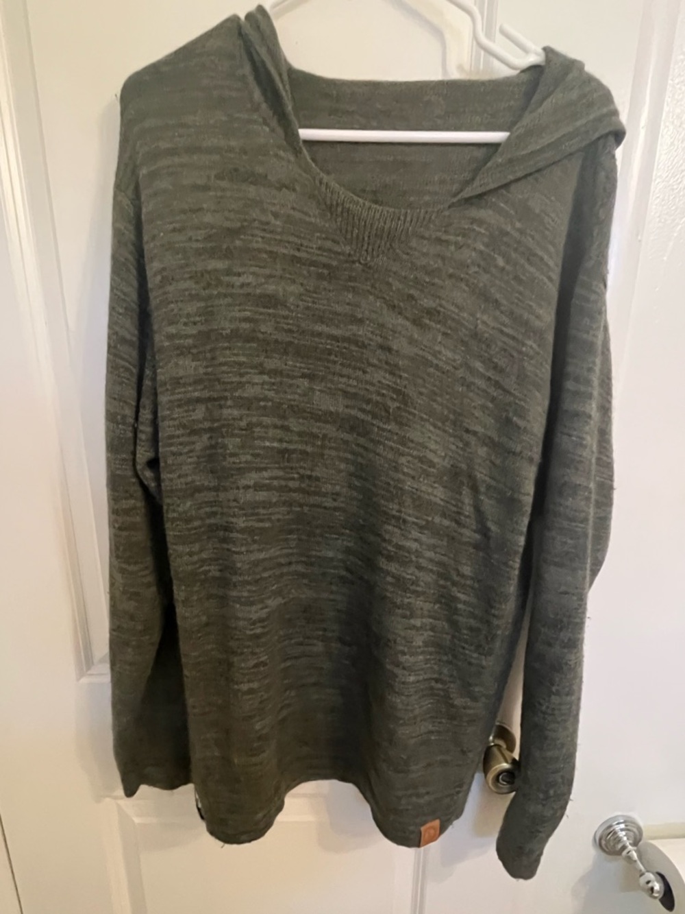 Paka Alpaca blend green hoodie sweater